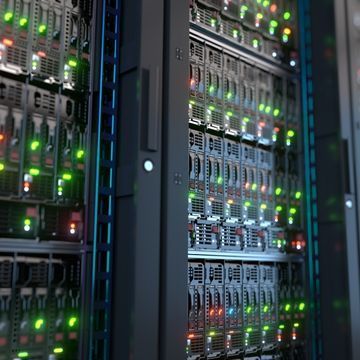 Bunt blinkender Server