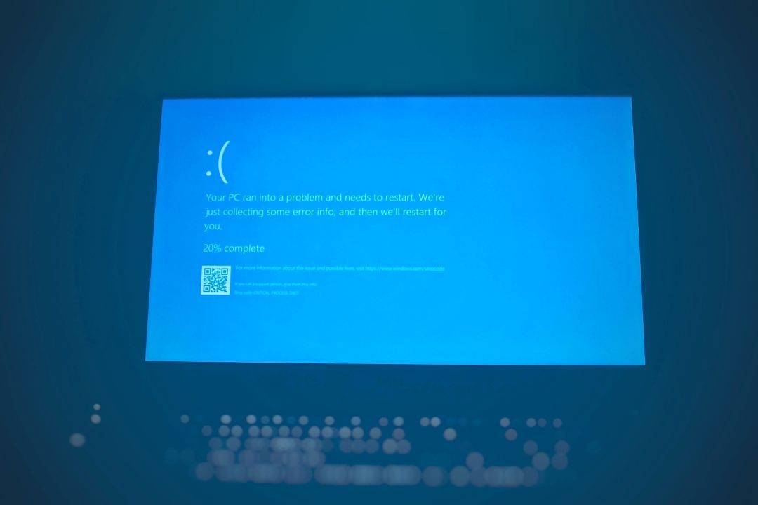 Bluescreen mit Fehlermeldung